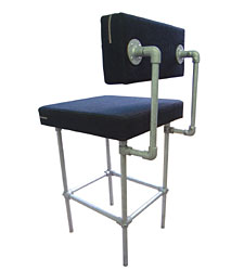 steal pipe high stool
